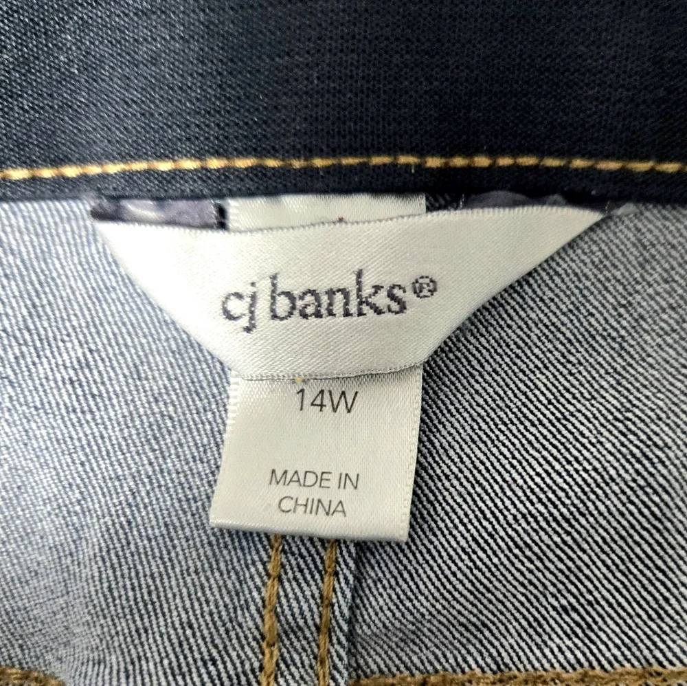 CJ Banks Stretch Skinny Denim Jeans. Blue 14W - Picture 10 of 11